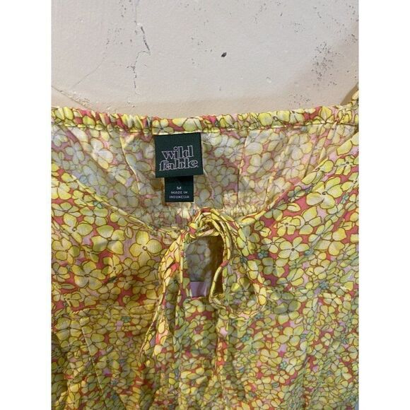 Wild Fable Juniors Medium Cami Dress Yellow Floral Sleeveless Tank Dress - Picture 6 of 11